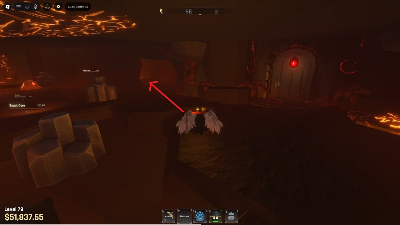 화산 심해 맵 끝자락