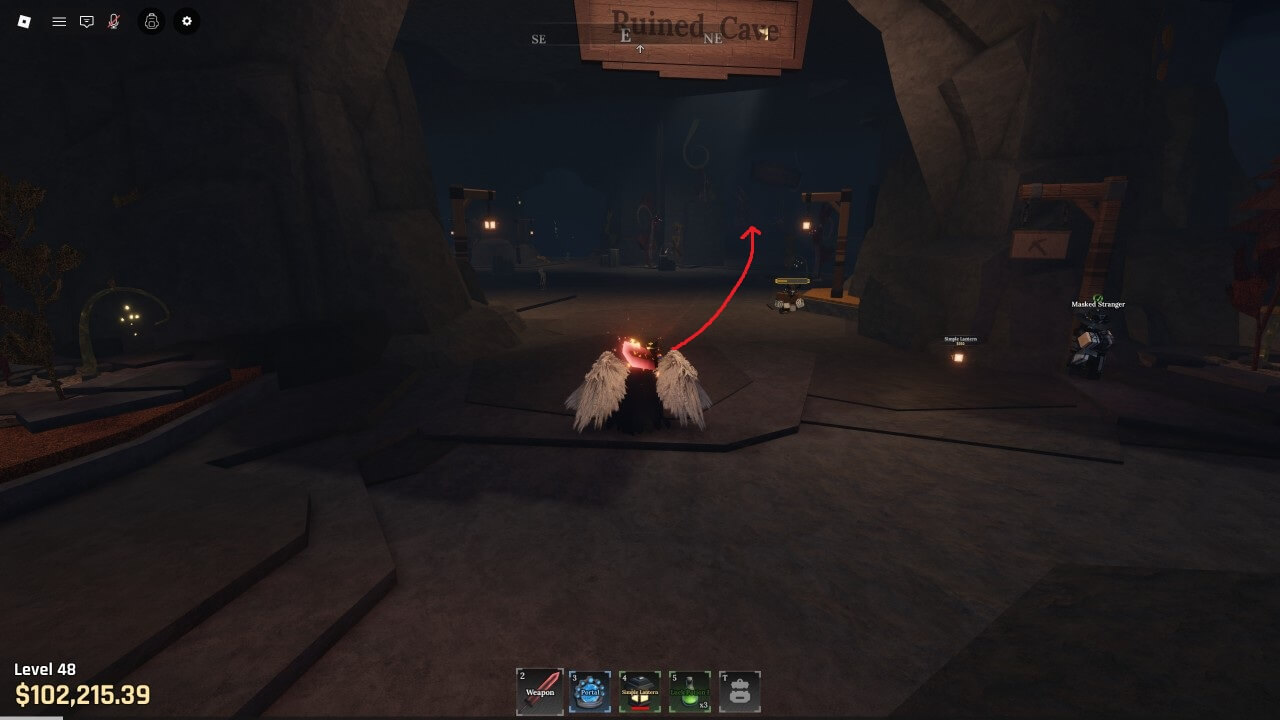 파괴된 동굴 입구