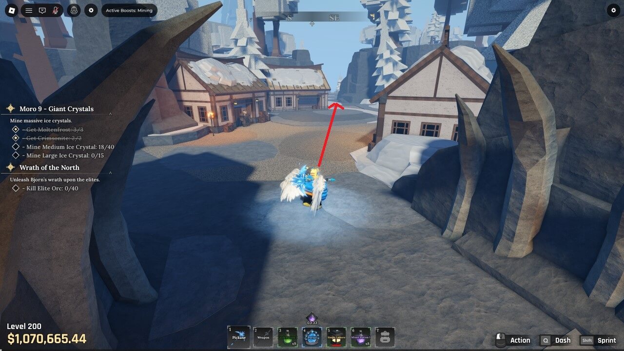 집 방향으로 이동