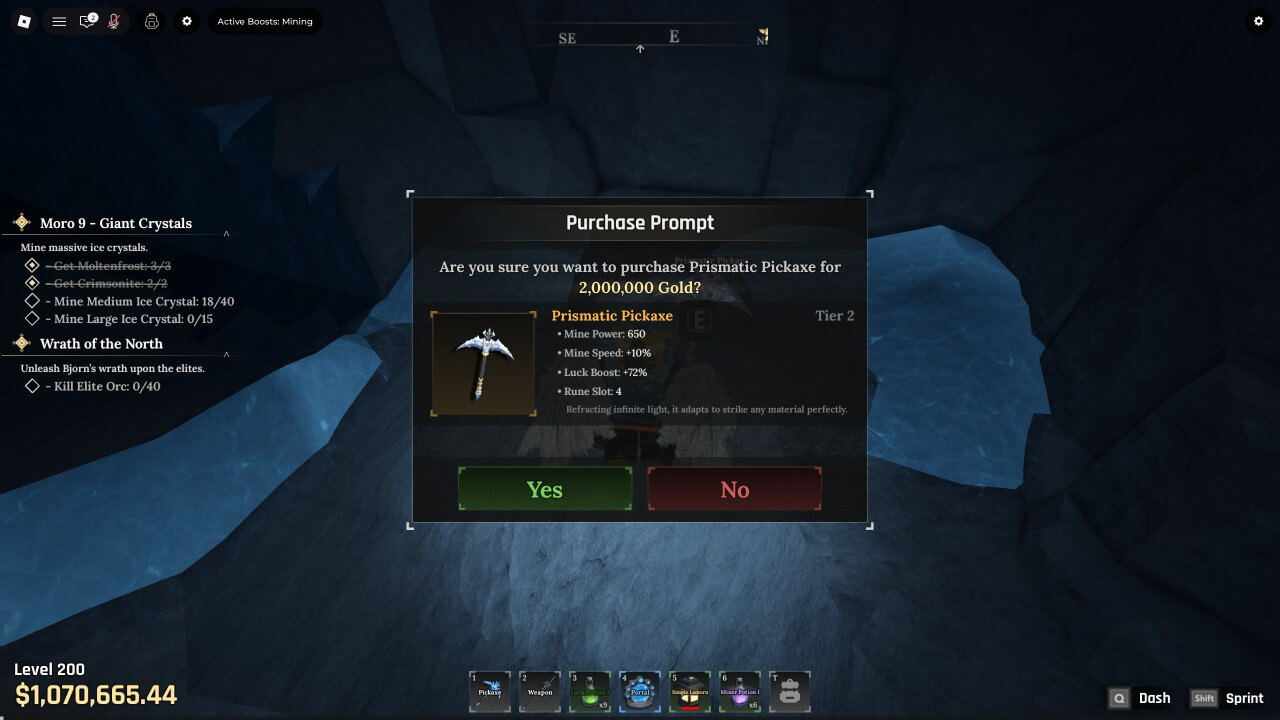 프리스매틱 곡괭이