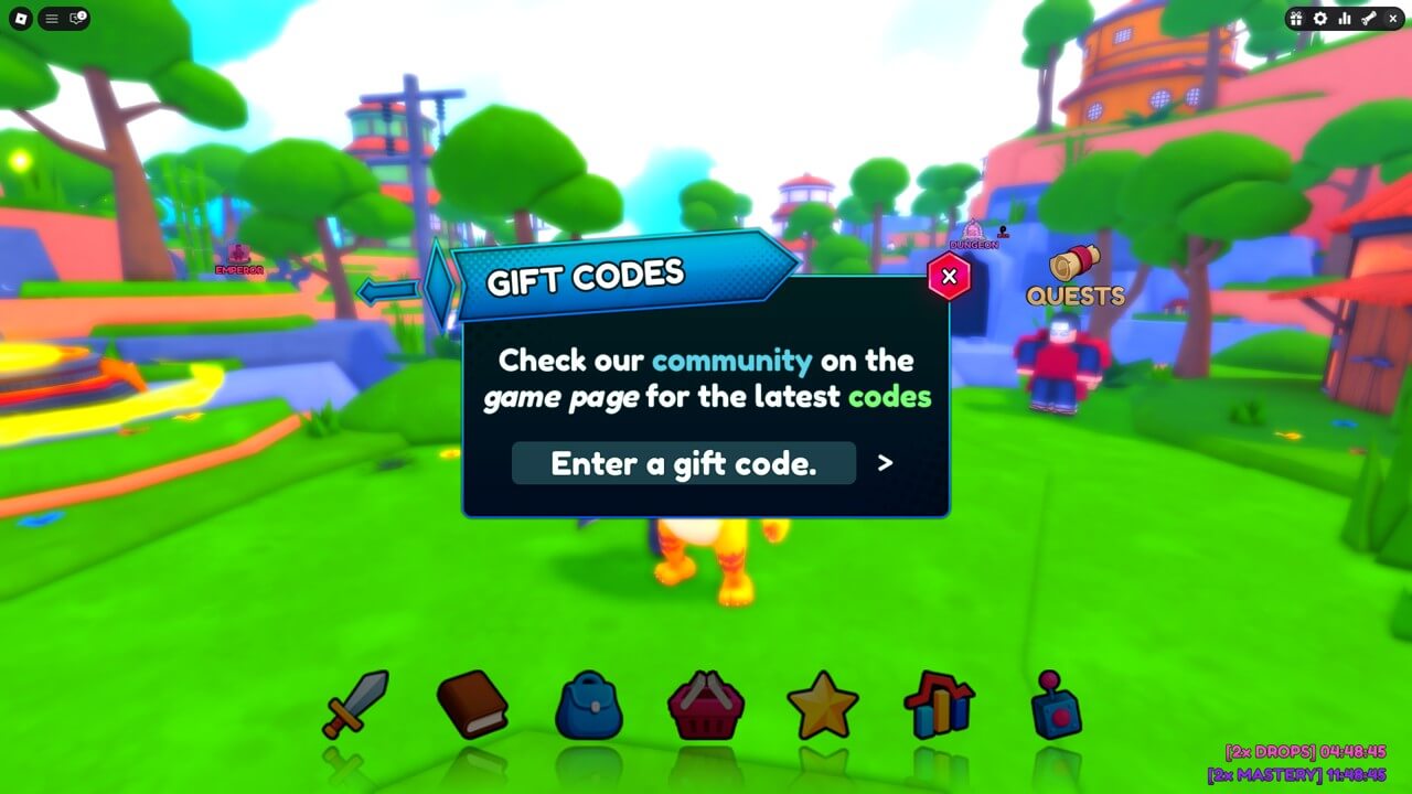 Anime Weaponsでコードを入力する方法